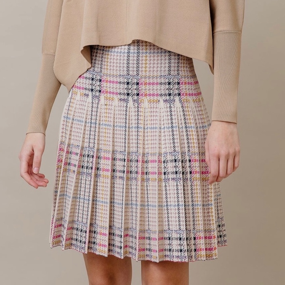 Apparalel pleated midi skirt